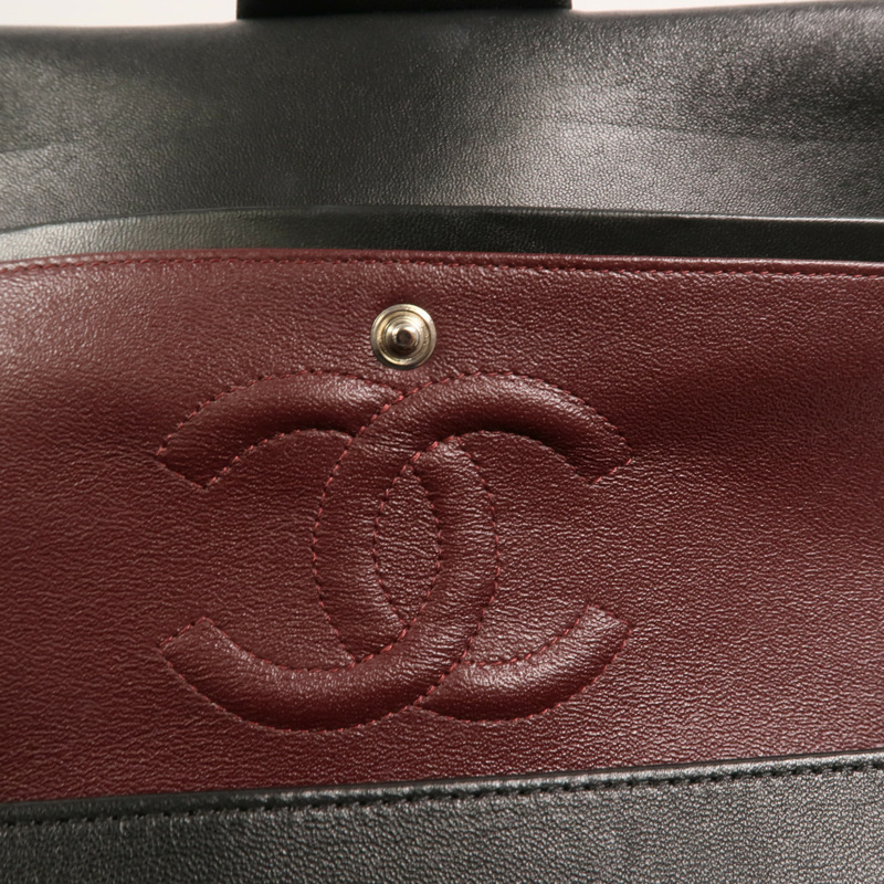 CHANEL 羊皮皮革Classic 25銀扣鏈帶肩背袋-6