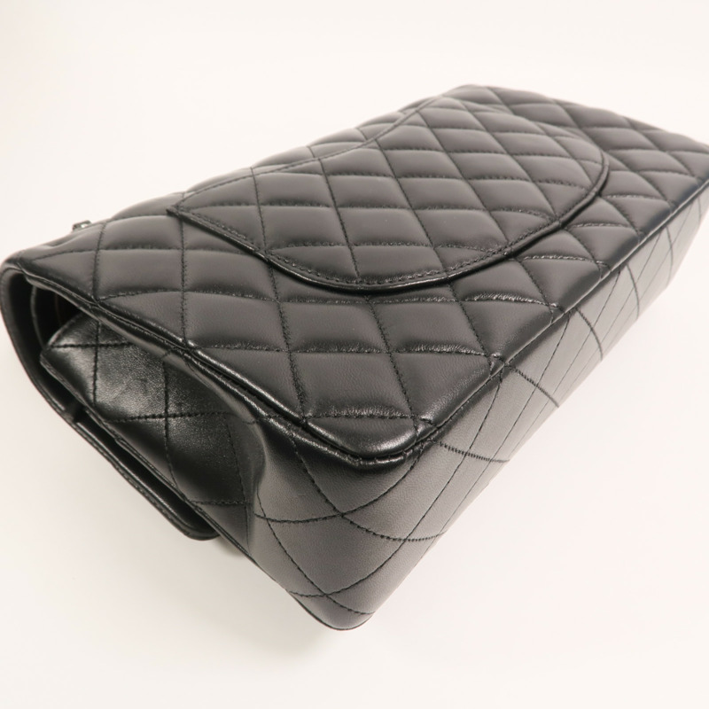CHANEL 羊皮皮革Classic 25銀扣鏈帶肩背袋-14