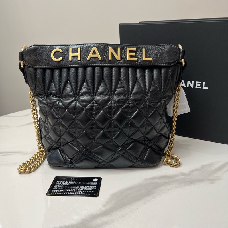 Chanel/香奈兒黑金鍊條包-0