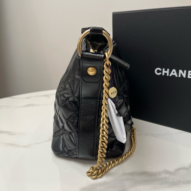 Chanel/香奈兒黑金鍊條包-4