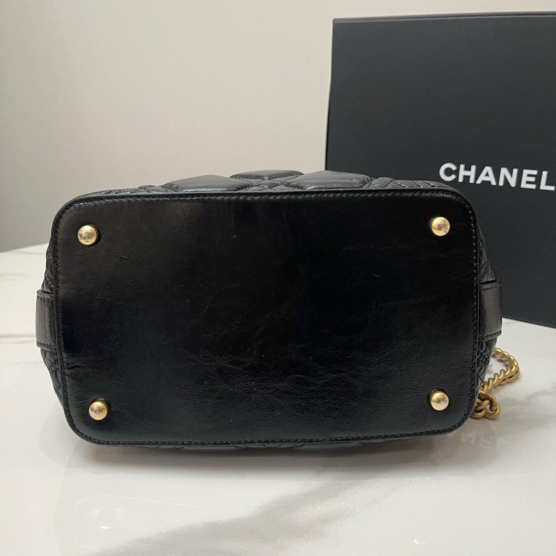Chanel/香奈兒黑金鍊條包-5