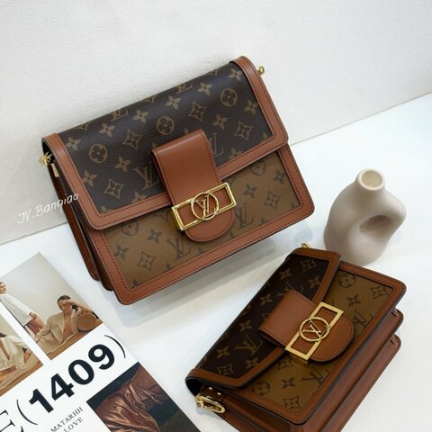 Y2025-LV Dauphine MM雙色達芙妮下蓋肩背包M45958