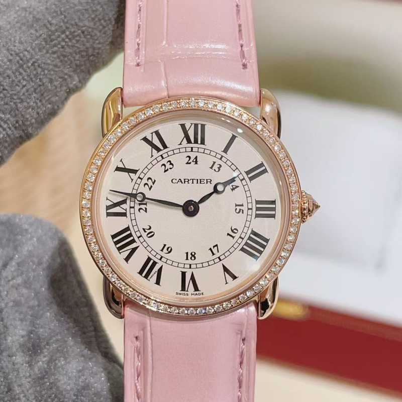 卡地亞倫敦WR000351玫瑰金原廠鑽石女表-0