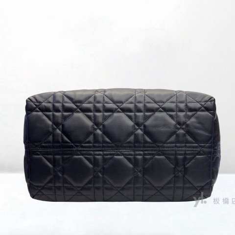 Y2024-DIOR Toujours黑籐格紋小牛皮大號手提包M2820-4