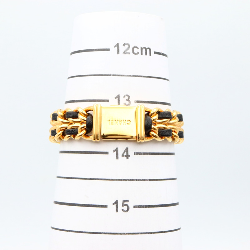 Premiere S 石英腕錶 黑色錶盤 鍍金 皮革錶帶【CHANEL 香奈兒】 H0001-7