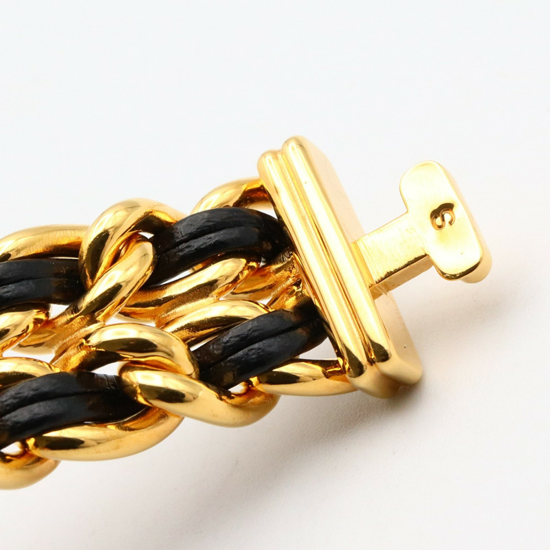 Premiere S 石英腕錶 黑色錶盤 鍍金 皮革錶帶【CHANEL 香奈兒】 H0001-11