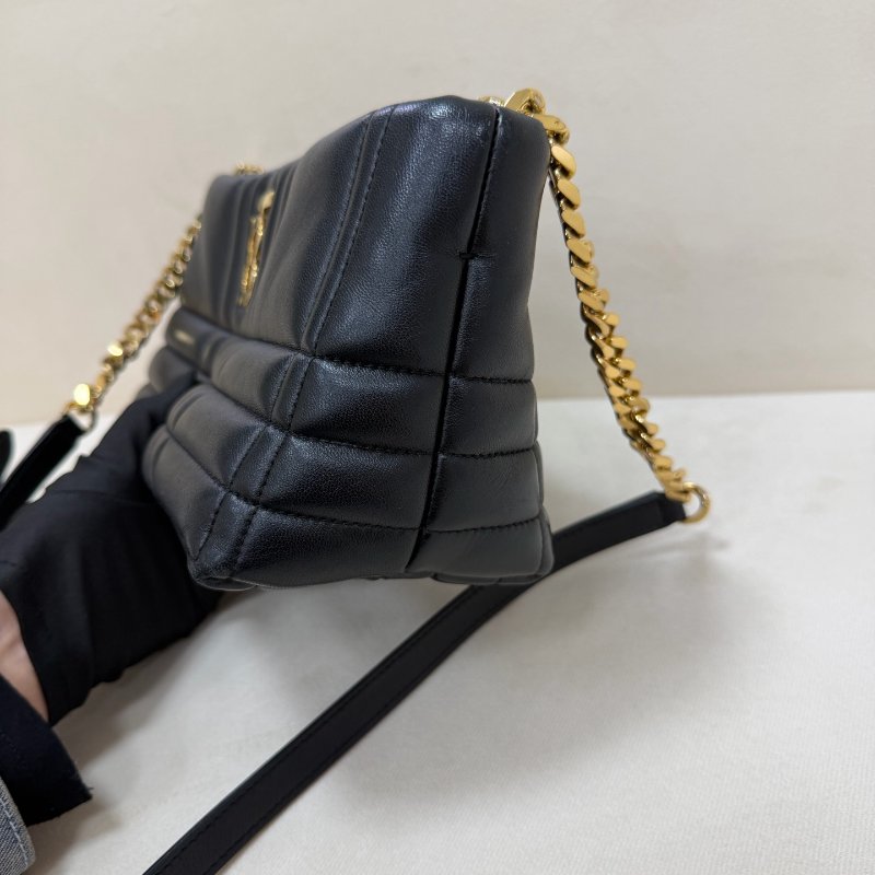 Burberry 鏈條包 黑色金扣斜背包23*13 98新配件塵袋-3