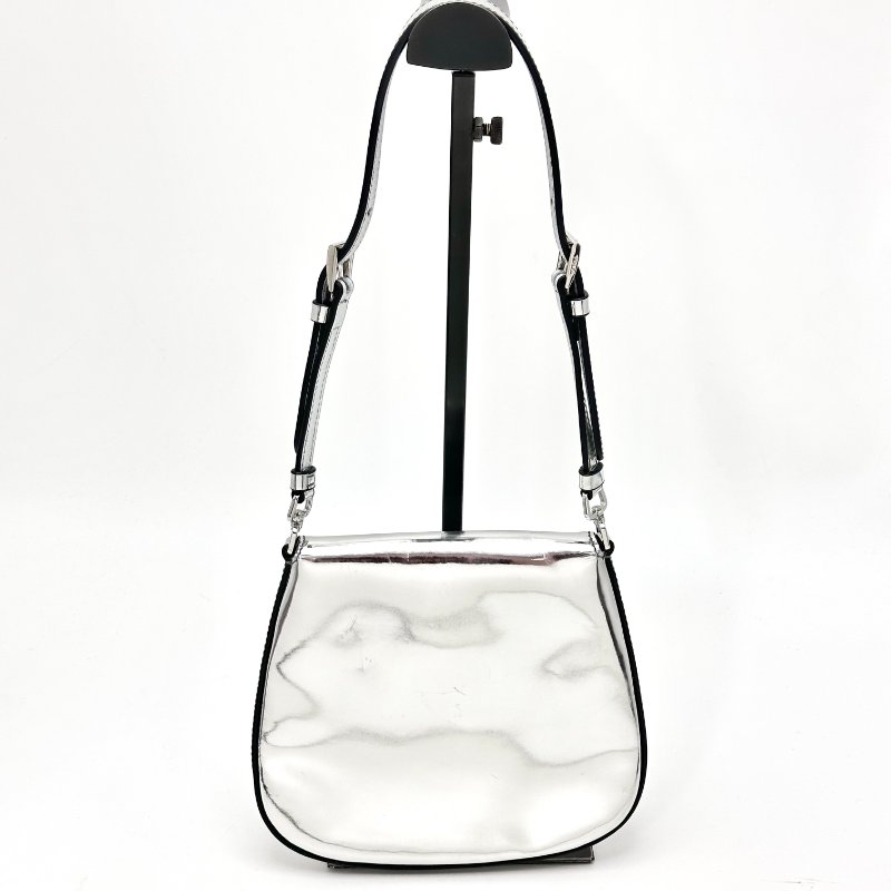 PRADA Cleo銀色三角標 肩背腋下hobo包 18*15*2 98新配件塵袋-7