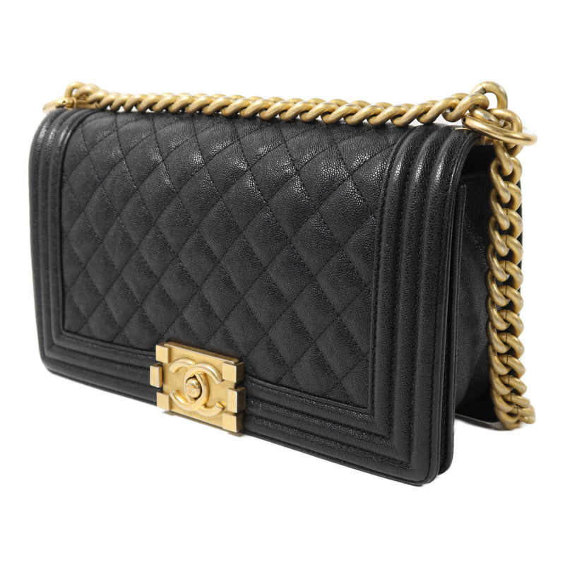 CHANEL 牛皮皮革Boy 25鏈帶肩背袋-2