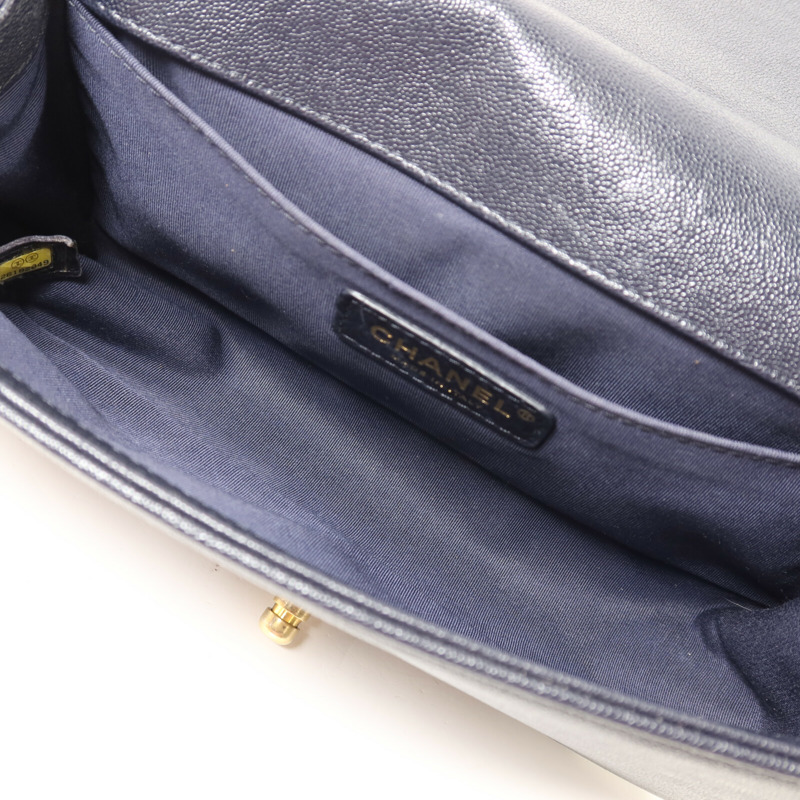 CHANEL 牛皮皮革Boy 25鏈帶肩背袋-4