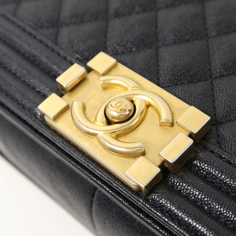 CHANEL 牛皮皮革Boy 25鏈帶肩背袋-8