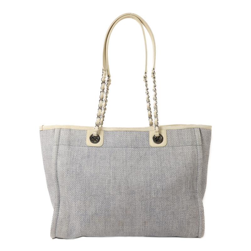 CHANEL Raffia Deauville Medium鏈帶手挽袋-1