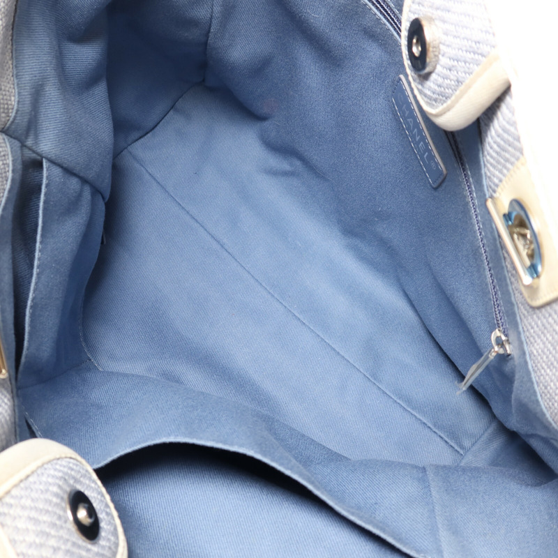 CHANEL Raffia Deauville Medium鏈帶手挽袋-4