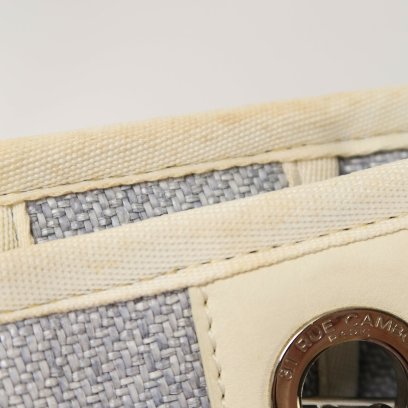 CHANEL Raffia Deauville Medium鏈帶手挽袋-18