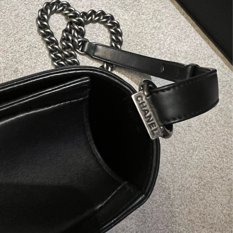 CHANEL LEBOY 山型紋 牛皮25cm 復古銀扣 肩背 斜背 手提-3