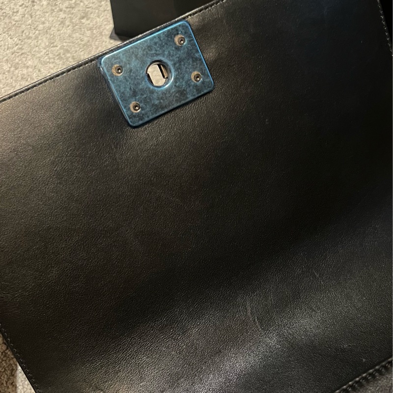 CHANEL LEBOY 山型紋 牛皮25cm 復古銀扣 肩背 斜背 手提-7