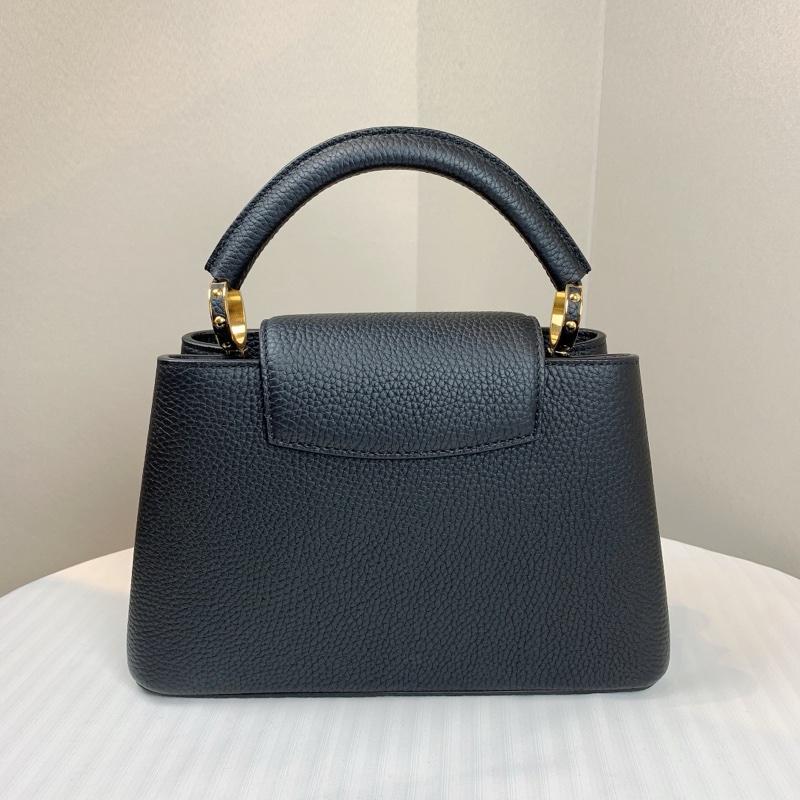 99新 路易威登/Louis Vuitton Capucines BB 黑色金扣 村上隆聯名收藏款 配件:盒子,塵袋,長肩帶,掛飾27x9x18cm-2
