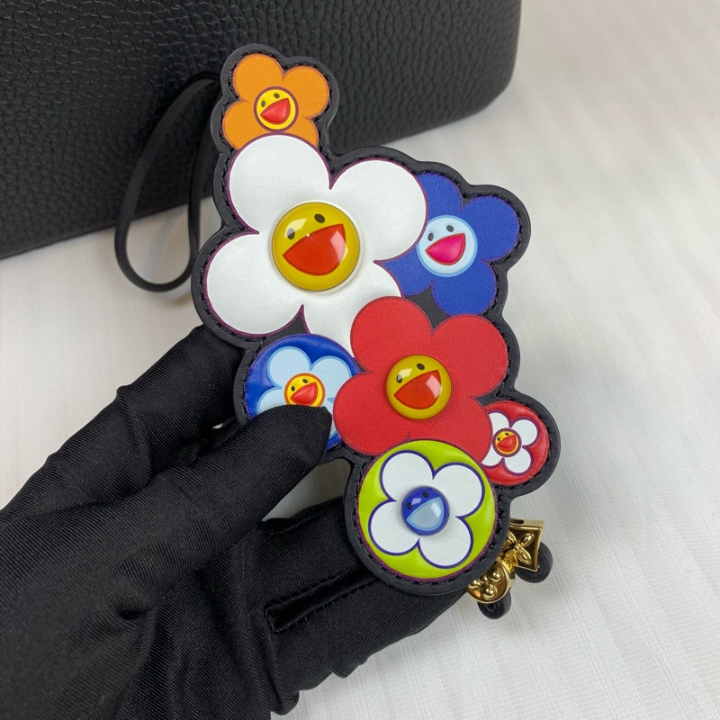 99新 路易威登/Louis Vuitton Capucines BB 黑色金扣 村上隆聯名收藏款 配件:盒子,塵袋,長肩帶,掛飾27x9x18cm-7