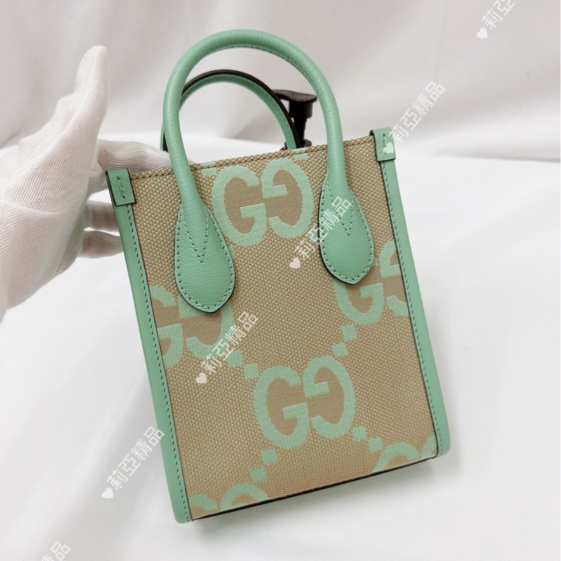 莉亞精品♡ Gucci琴譜包薄荷綠 全新閒置-2