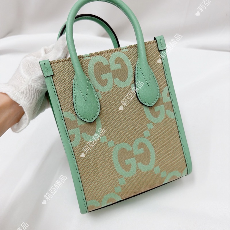 莉亞精品♡ Gucci琴譜包薄荷綠 全新閒置-3