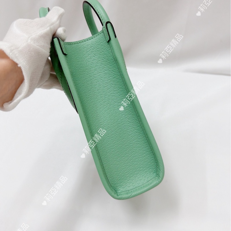 莉亞精品♡ Gucci琴譜包薄荷綠 全新閒置-5