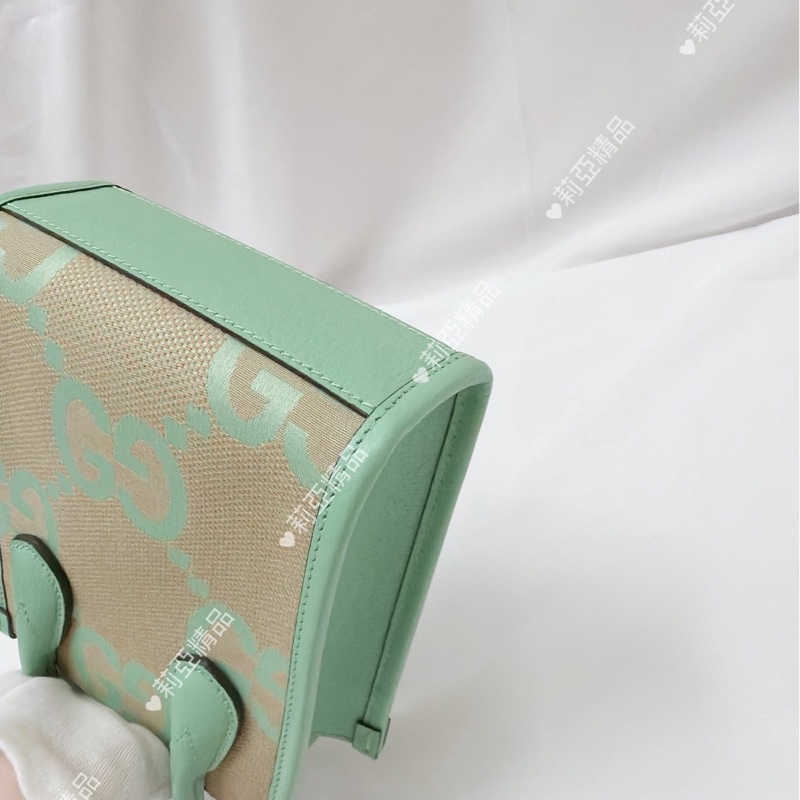 莉亞精品♡ Gucci琴譜包薄荷綠 全新閒置-8