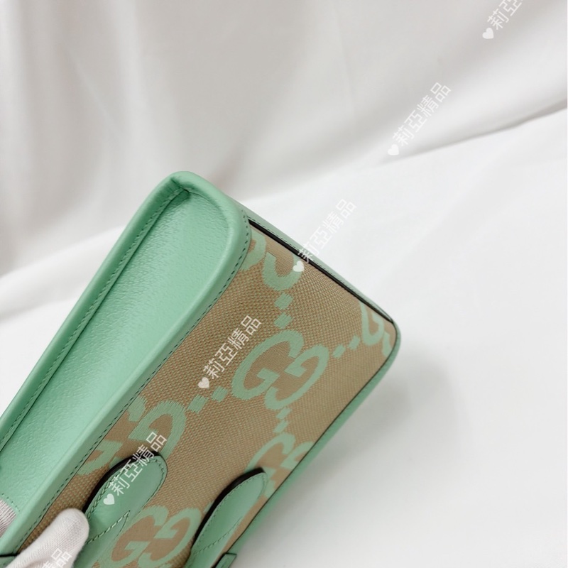 莉亞精品♡ Gucci琴譜包薄荷綠 全新閒置-9
