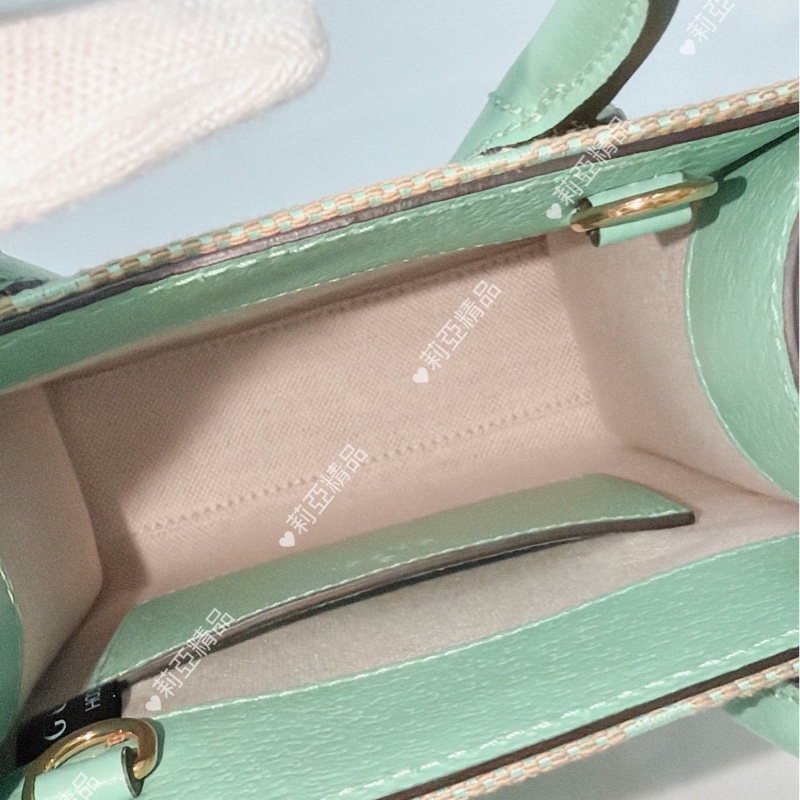 莉亞精品♡ Gucci琴譜包薄荷綠 全新閒置-13