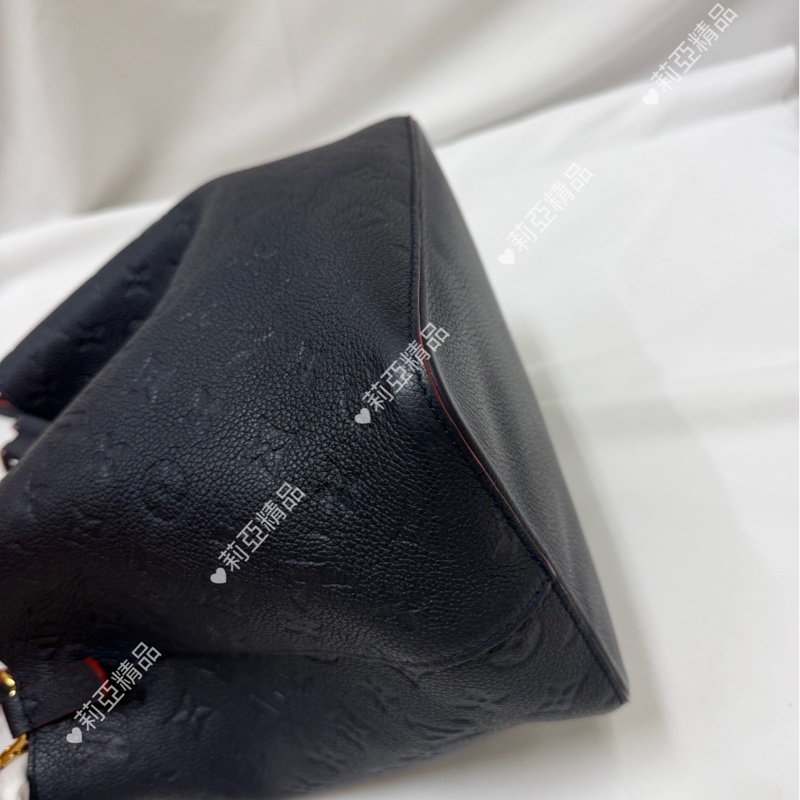 莉亞精品♡ Lv M45306 藍壓紋水桶 二手-7