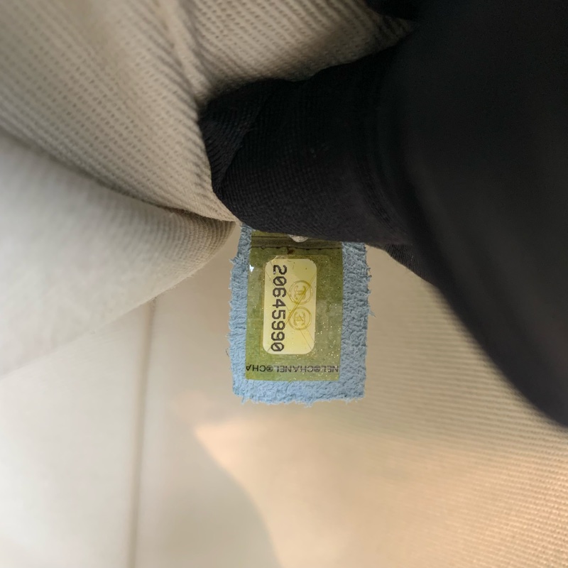 香奈兒/Chanel 經典CF Jumbo 銀扣淺藍色油蠟皮牛皮菱格紋口蓋包 配件:盒子,塵袋,保卡,購證30x10x20cm-8