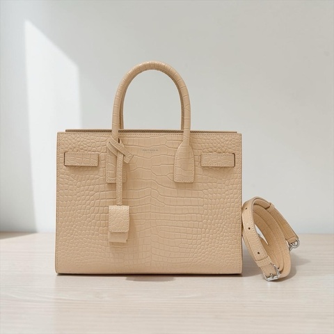 莉亞精品♡ Ysl 421863 SAC DE JOUR 米色 二手