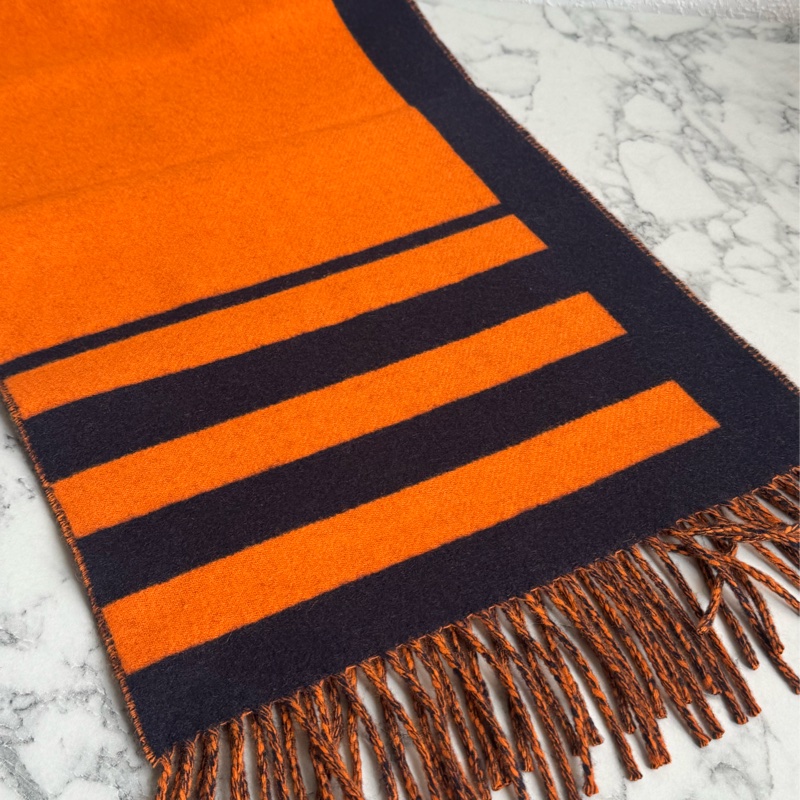 Hermes橘/黑馬頭克什米爾圍巾🧣-7