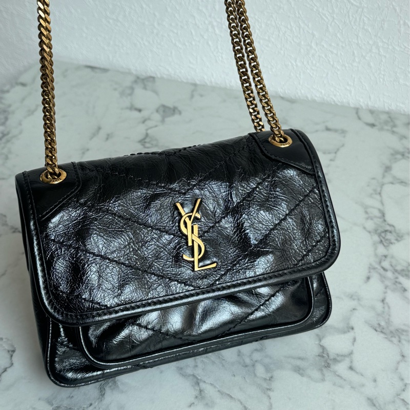 YSL黑色金logo mini niki❤️🔥❤️🔥-0