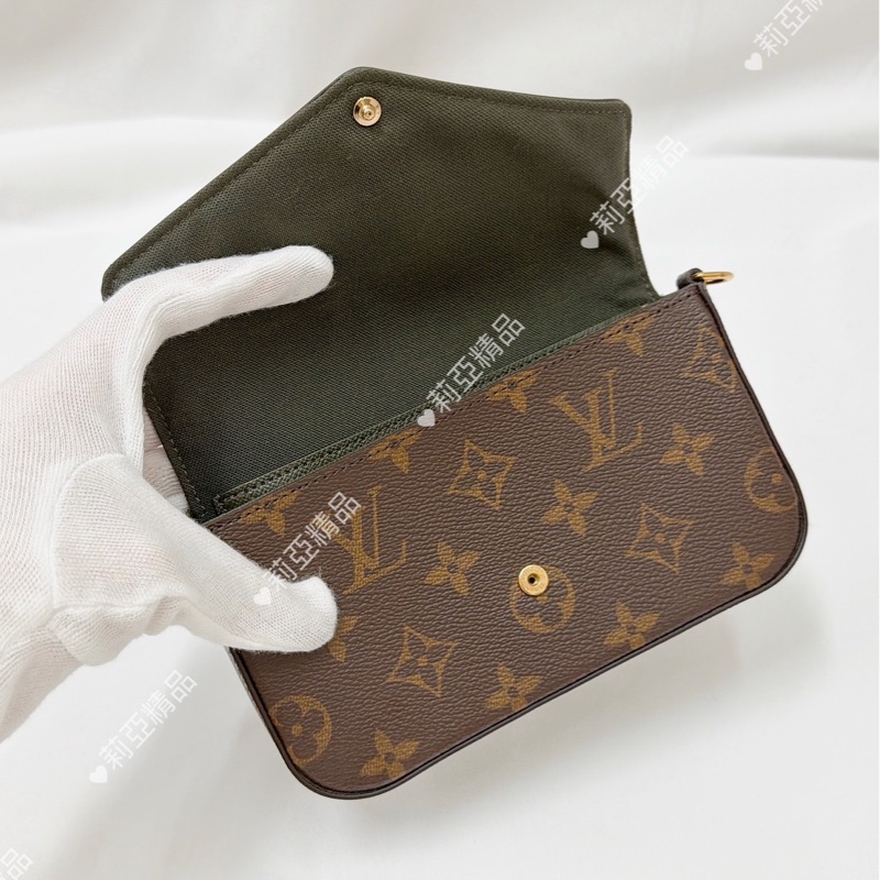 莉亞精品♡ Lv M80091 三合一綠背帶 二手-11