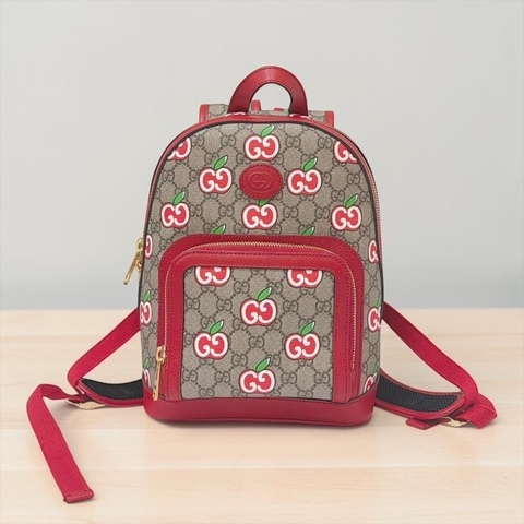 莉亞精品♡ Gucci 蘋果後背包 二手美包