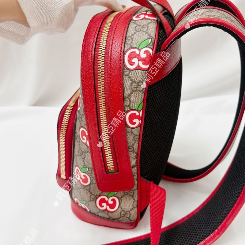莉亞精品♡ Gucci 蘋果後背包 二手美包-4