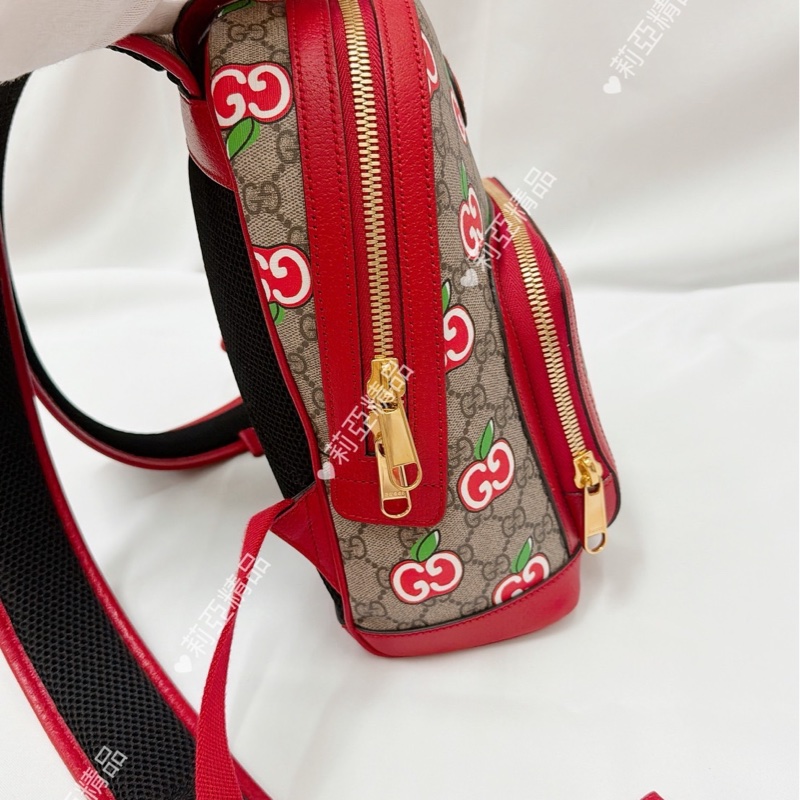 莉亞精品♡ Gucci 蘋果後背包 二手美包-5