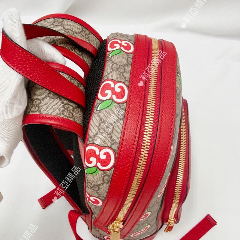 莉亞精品♡ Gucci 蘋果後背包 二手美包-6