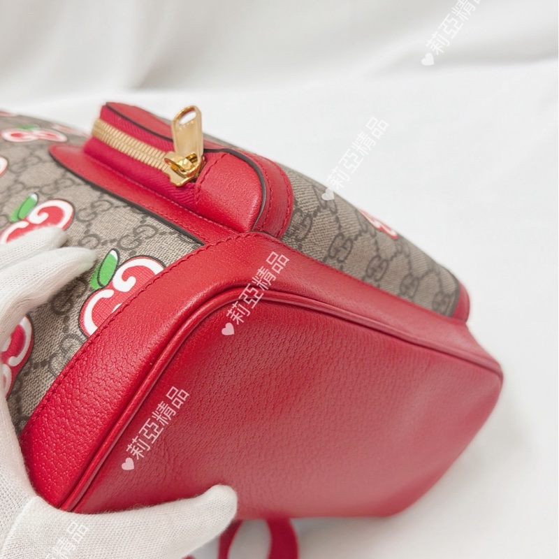 莉亞精品♡ Gucci 蘋果後背包 二手美包-9