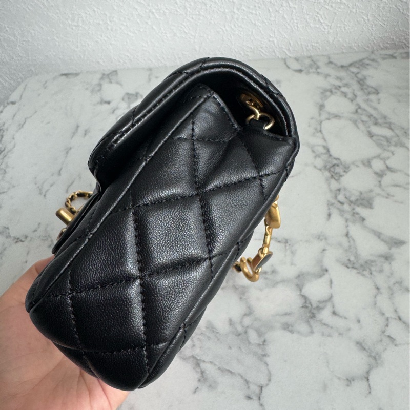 Chanel黑色金雙C coco愛心鏈方胖❤️🔥❤️🔥-5