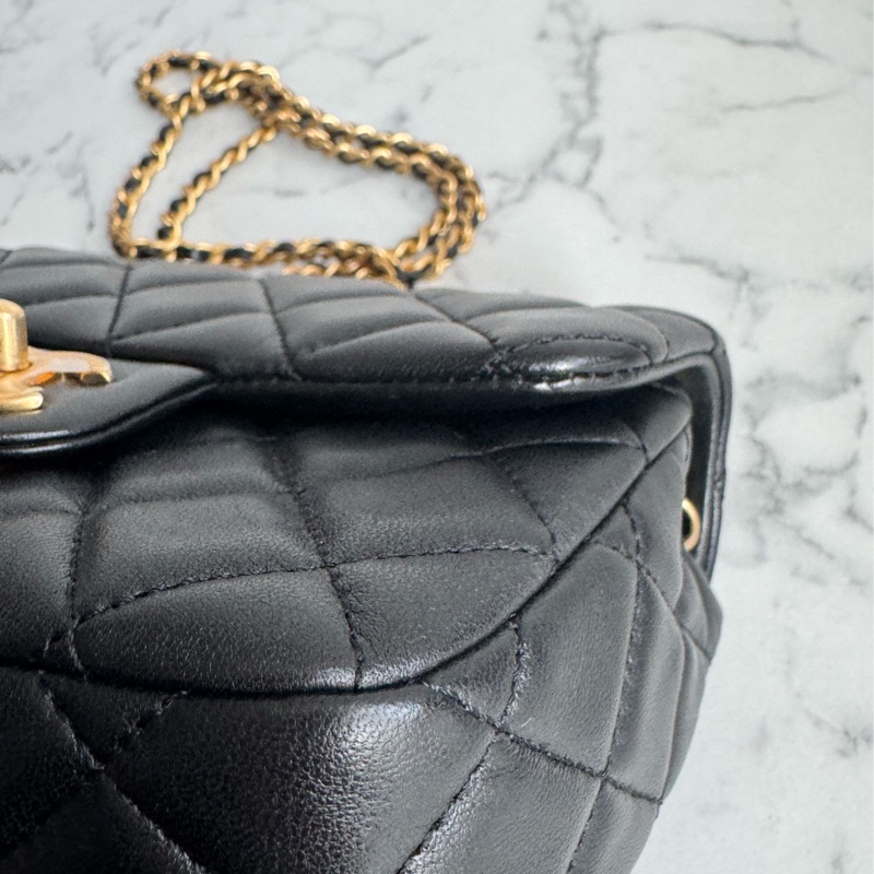 Chanel黑色金雙C coco愛心鏈方胖❤️🔥❤️🔥-8