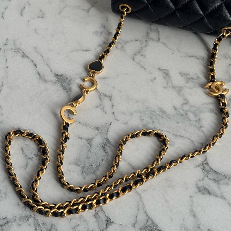 Chanel黑色金雙C coco愛心鏈方胖❤️🔥❤️🔥-33