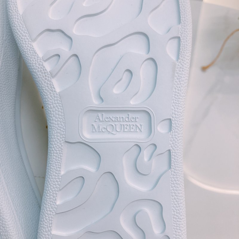 MS0672 Alexander Mcqueen 亞歷山大 麥昆 厚底休閒鞋 牛皮 白色 焦糖色 Oversized Sneakers Size 34.5 Calfskin White X Camel-7