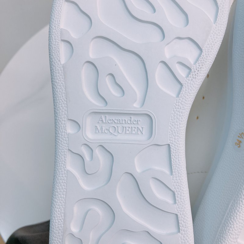 MS0672 Alexander Mcqueen 亞歷山大 麥昆 厚底休閒鞋 牛皮 白色 焦糖色 Oversized Sneakers Size 34.5 Calfskin White X Camel-8