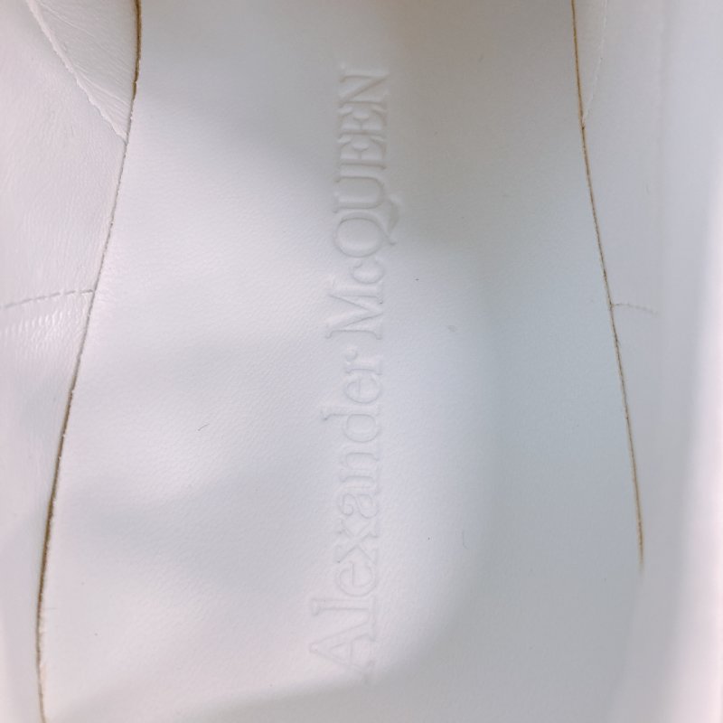 MS0672 Alexander Mcqueen 亞歷山大 麥昆 厚底休閒鞋 牛皮 白色 焦糖色 Oversized Sneakers Size 34.5 Calfskin White X Camel-11