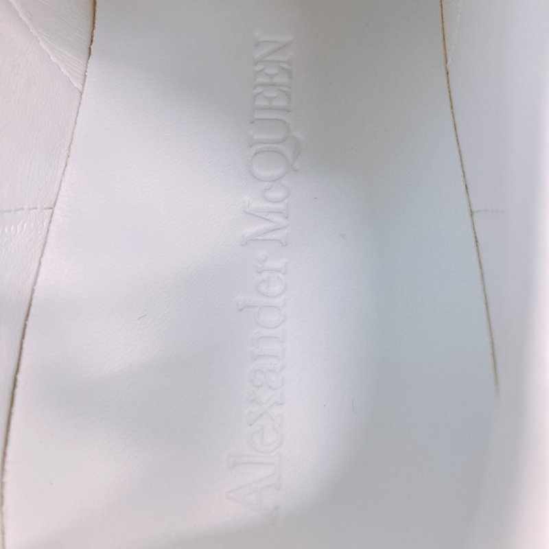 MS0672 Alexander Mcqueen 亞歷山大 麥昆 厚底休閒鞋 牛皮 白色 焦糖色 Oversized Sneakers Size 34.5 Calfskin White X Camel-12