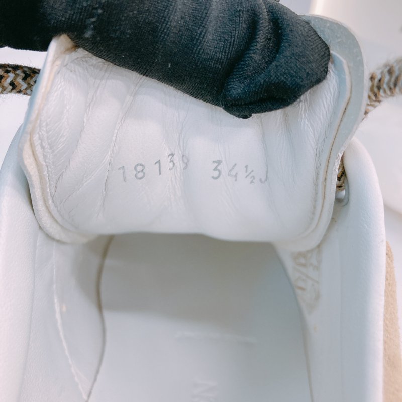 MS0672 Alexander Mcqueen 亞歷山大 麥昆 厚底休閒鞋 牛皮 白色 焦糖色 Oversized Sneakers Size 34.5 Calfskin White X Camel-14