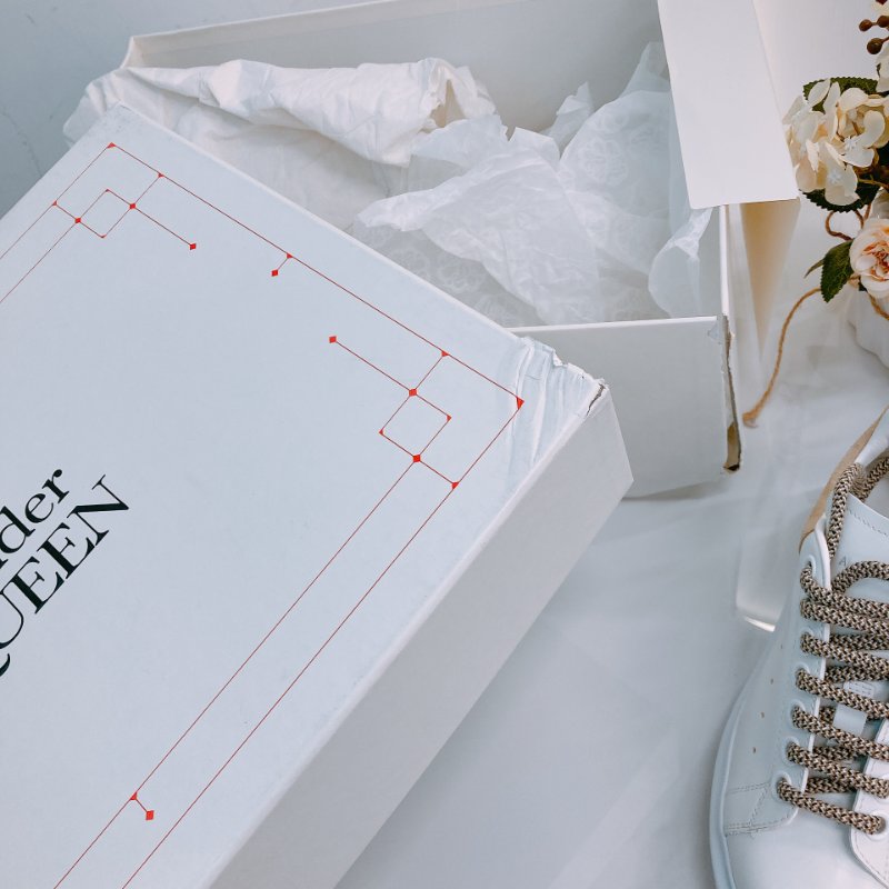 MS0672 Alexander Mcqueen 亞歷山大 麥昆 厚底休閒鞋 牛皮 白色 焦糖色 Oversized Sneakers Size 34.5 Calfskin White X Camel-21