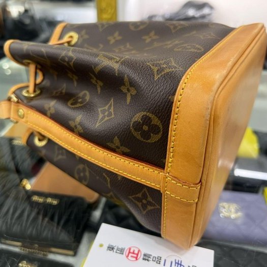 東區正精品㊣LV NOE MINI M42227 原花抽繩束口金釦手提水桶包迷你款 RZ6380-7