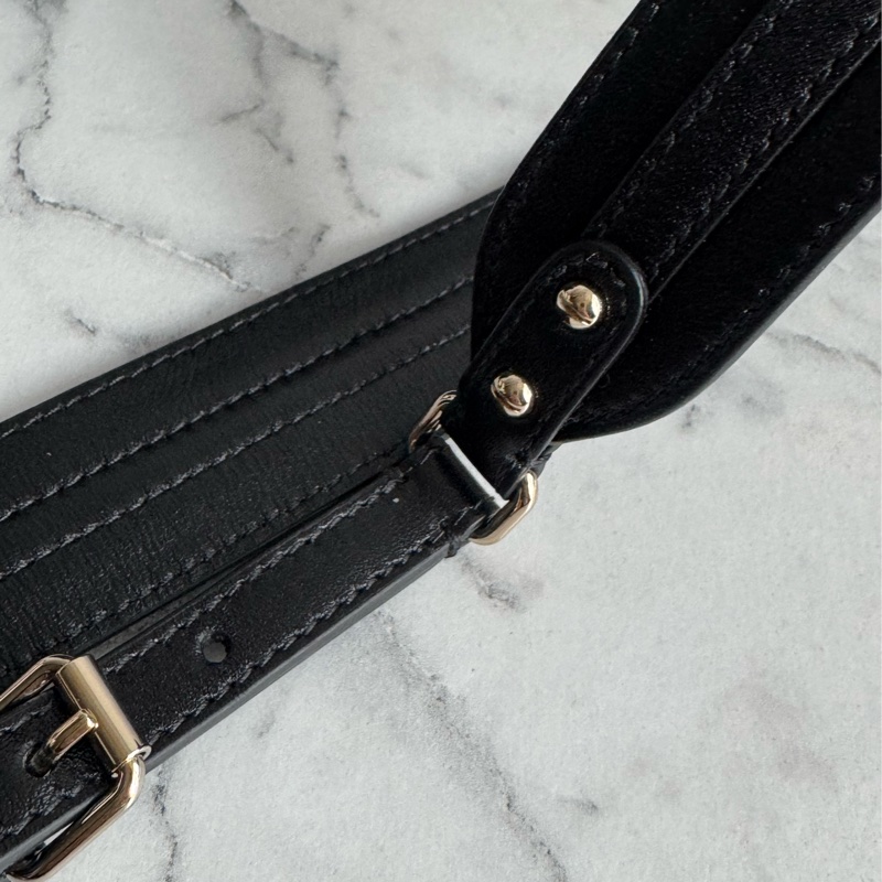 Dior黑色藤格紋淡金手提兩用包-51